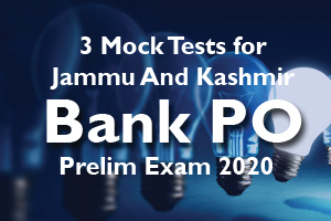 Jammu And Kashmir Bank PO Prelim Exam 2020 3 Mock Tests